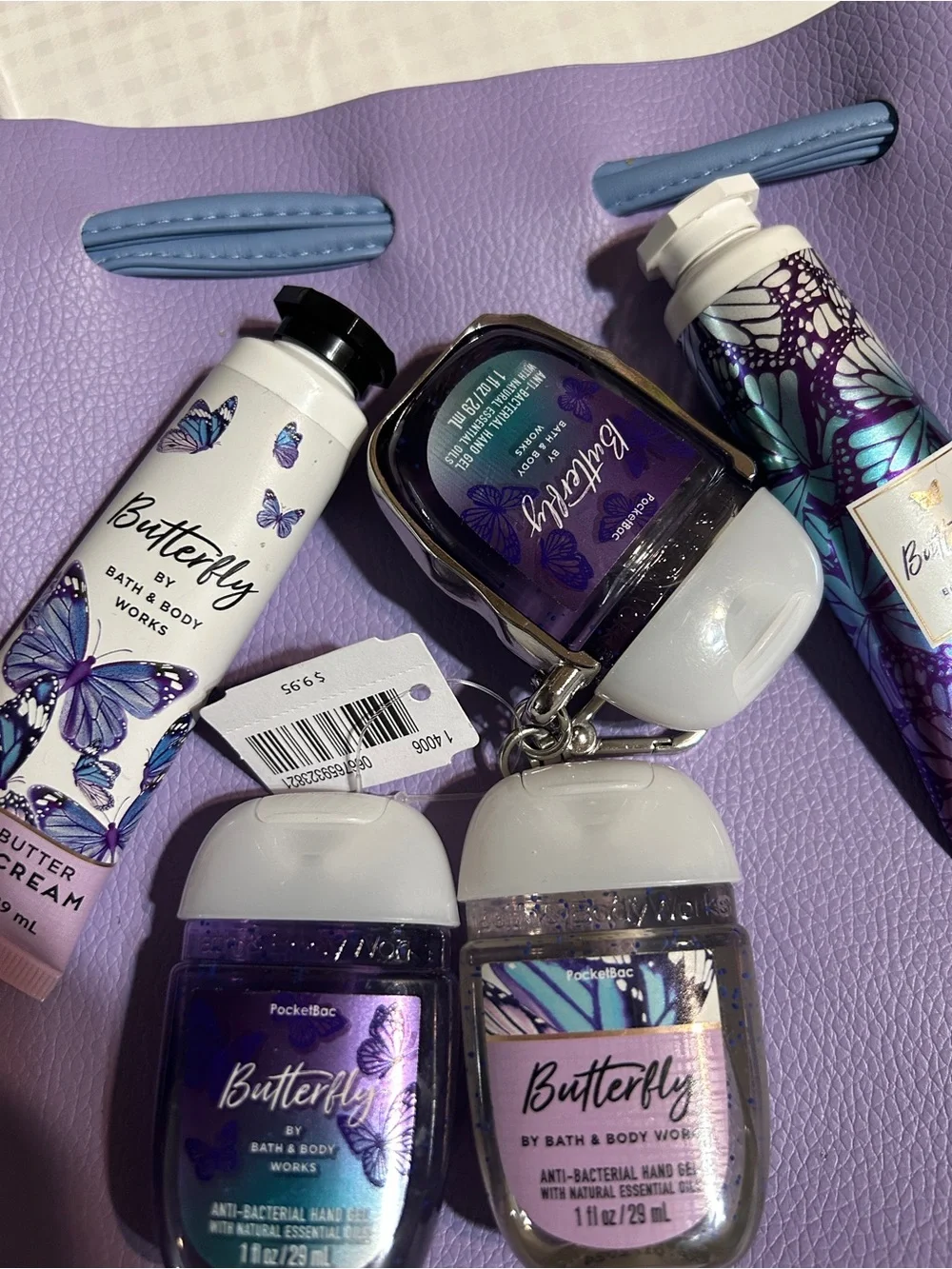 BBW Butterfly Shea Butter Hand Cream & PocketBac Set With drawstring bag